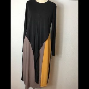 Zara multicolor long sleeve dress size large